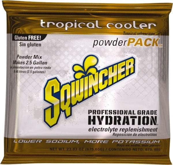 Sqwincher - 23.83 oz Pack Tropical Cooler Activity Drink - Powdered, Yields 2.5 Gal - All Tool & Supply