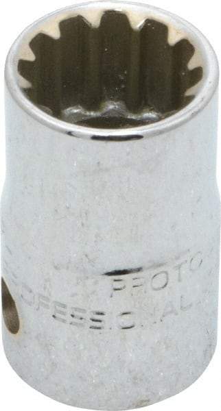 Proto - 3/8" Drive, 9/16" Socket, Spline Socket - 12 Points, 1-1/16" OAL - All Tool & Supply