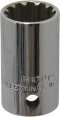 Proto - 1/2" Drive, 11/16" Socket, Spline Socket - 12 Points, 1-9/16" OAL - All Tool & Supply