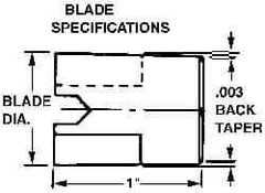 APT - 1-5/16 Inch Diameter, 3/16 Inch Thick, High Speed Steel Auxiliary Pilot Blade - Series D - All Tool & Supply