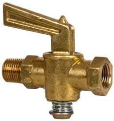 Eaton - Steel Pipe Fitting Drain Cock & Shutoff Valve - 1/8 Thread, 30 Max psi - All Tool & Supply