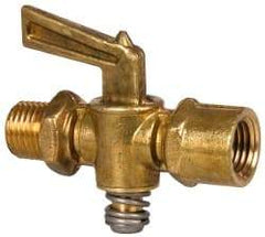 Eaton - Steel Shutoff Drain Cock & Shutoff Valve - 1/4 Thread, 30 Max psi - All Tool & Supply