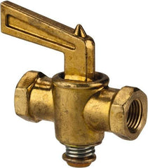 Eaton - Steel Female Pipe Drain Cock & Shutoff Valve - 1/8 Thread, 30 Max psi - All Tool & Supply