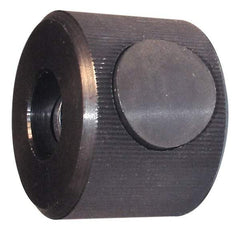 Morton Machine Works - 5/16-18" UNC Thread, Black Oxide Finish, Steel Round Knurled Push Button Thumb Nut - 3/4" Overall Height, 1-1/8" Head Diam - All Tool & Supply