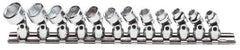 Proto - 12 Piece 1/4" Drive Standard Socket Set - 6 Points, 5 to 15mm, Metric Measurement Standard - All Tool & Supply