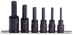 Proto - 6 Piece 1/2" Drive Metric Impact Hex Bit Socket Set - 6 to 17mm Hex - All Tool & Supply