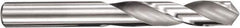 SGS - 5.5mm 145° Spiral Flute Solid Carbide Screw Machine Drill Bit - TiCN Finish, Right Hand Cut, 28mm Flute Length, 66mm OAL, Standard Point, Straight Shank - All Tool & Supply