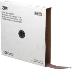 3M - 1-1/2" x 50 Yd 100 Grit Aluminum Oxide Cloth Roll - Fine Grade, J Weighted Backing - All Tool & Supply