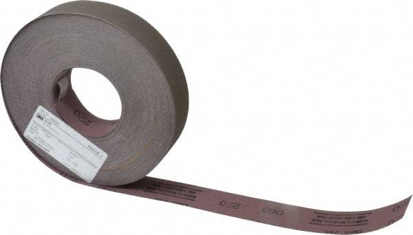 3M - 1-1/2" x 50 Yd 220 Grit Aluminum Oxide Cloth Roll - Very Fine Grade, J Weighted Backing - All Tool & Supply