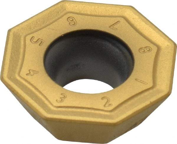 Kennametal - OFKT53 HB Grade KC725M Carbide Milling Insert - TiN/TiCN/TiN Finish, 0.1969" Thick, 0.5787" Inscribed Circle, 0.8mm Corner Radius - All Tool & Supply