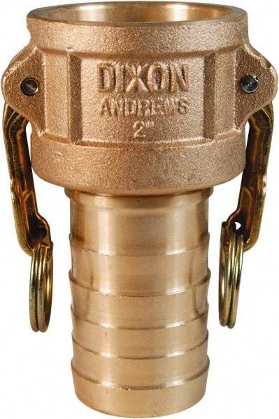 Dixon Valve & Coupling - 2" Brass Cam & Groove Suction & Discharge Hose Female Coupler Hose Shank - Part C, 250 Max psi - All Tool & Supply