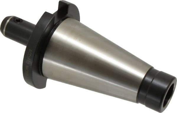 Accupro - NMTB50 Taper Shank 3/8" Hole End Mill Holder/Adapter - 1" Nose Diam, 4.1" Projection, 1-8 Drawbar, Through-Spindle Coolant - Exact Industrial Supply