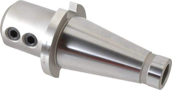 Accupro - NMTB50 Taper Shank 1-1/4" Hole End Mill Holder/Adapter - 2-1/2" Nose Diam, 3.1" Projection, 1-8 Drawbar, Through-Spindle Coolant - Exact Industrial Supply