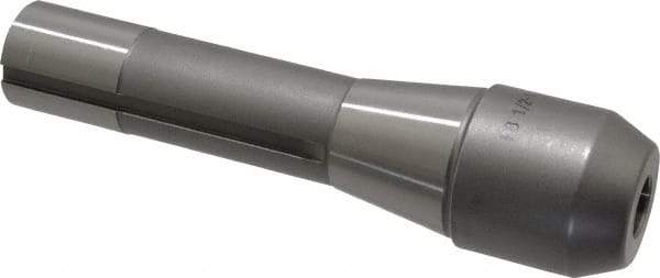 Accupro - R8 Taper Shank 1/2" Hole End Mill Holder/Adapter - 35.05mm Projection, 7/16-20 Drawbar, Through-Spindle Coolant - Exact Industrial Supply