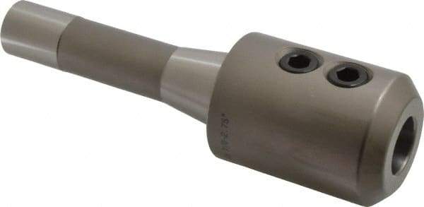 Accupro - R8 Taper Shank 7/8" Hole End Mill Holder/Adapter - 2.3" Projection, 7/16-20 Drawbar, Through-Spindle Coolant - Exact Industrial Supply