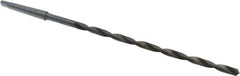 Interstate - 11/32", 1MT 118° Point High Speed Steel Taper Shank Drill Bit - Oxide Finish, 8" Flute Length, 12" OAL, Spiral Flute - All Tool & Supply