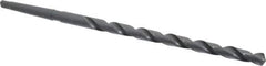 Interstate - 1/2", 1MT 118° Point High Speed Steel Taper Shank Drill Bit - Oxide Finish, 8" Flute Length, 12" OAL, Spiral Flute, Series 502 - All Tool & Supply