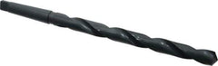 Interstate - 59/64", 3MT 118° Point High Speed Steel Taper Shank Drill Bit - Oxide Finish, 10" Flute Length, 15" OAL, Spiral Flute, Series 502 - All Tool & Supply