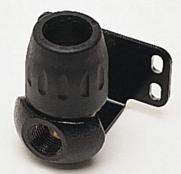 Transair - 1/2 & 1/4 Female NPT, 7/8" ID, Air Hose 45° One Port Wall Bracket - 232 Max psi, 3-5/8" Long, Plastic - All Tool & Supply