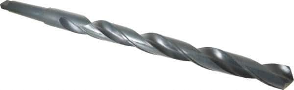 Interstate - 1-1/2", 4MT 118° Point High Speed Steel Taper Shank Drill Bit - Oxide Finish, 17" Flute Length, 24" OAL, Spiral Flute, Series 502 - All Tool & Supply