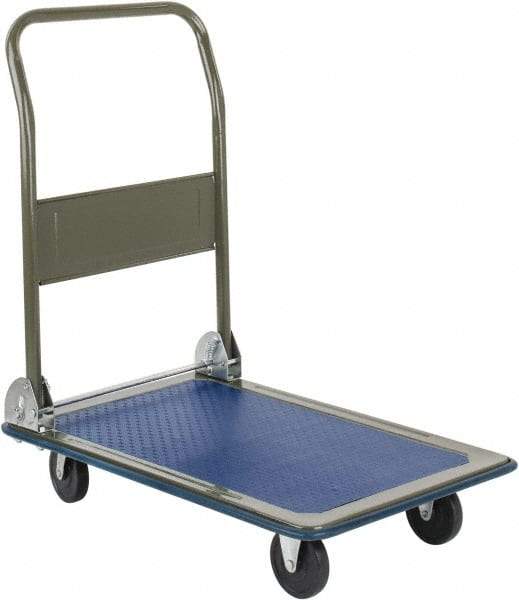 Value Collection - 300 Lb Capacity Steel Platform Truck - Steel Deck, 19" OAW, Rubber Casters - All Tool & Supply