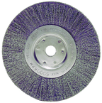 7" - Diameter Medium Face Bench Grinder Wheel; .014" Crimped Steel Wire Fill; 5/8" Arbor Hole; Retail Pack - All Tool & Supply