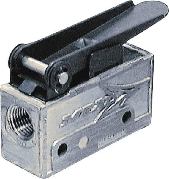 Mead - 0.11 CV Rate, 3 Way Pilot Air Valve - Cross Roller Actuator - All Tool & Supply