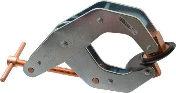 Kant Twist - 1,700 Lb, 4-1/4" Max Opening, 2-1/4" Open Throat Depth, 2-1/2" Closed Throat Depth, Cantilever Clamp - High Tensile Steel Jaw, T-Handle, 7" OAL, 6-3/4" Max Width - All Tool & Supply