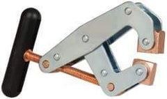 Made in USA - 1,500 Lb, 3" Max Opening, 1-1/4" Open Throat Depth, Cantilever Clamp - High Tensile Steel Jaw, T-Handle - All Tool & Supply