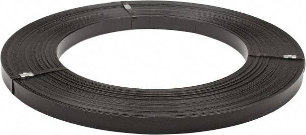 Made in USA - 851' Long x 1-1/4" Wide, Ribbon Wound Coil Steel Strapping - 5,250 Lb Capacity, 0.029" Thick - All Tool & Supply