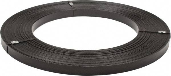 Made in USA - 836' Long x 1-1/4" Wide, Ribbon Wound Coil Steel Strapping - 5,450 Lb Capacity, 0.031" Thick - All Tool & Supply