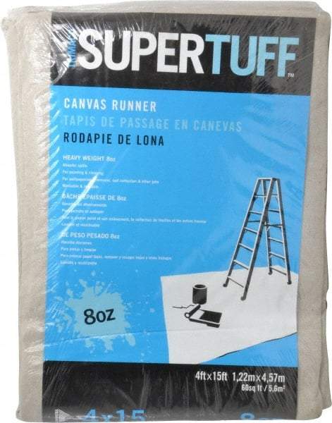 TRIMACO - Heavyweight 8 oz Canvas Drop Cloth - 15' x 4' - All Tool & Supply