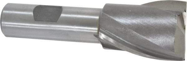 Interstate - 1-1/4", 1-5/8" LOC, 3/4" Shank Diam, 3-7/8" OAL, 2 Flute, High Speed Steel Square End Mill - Single End, Uncoated, Spiral Flute, 30° Helix, Centercutting, Right Hand Cut, Right Hand Flute - All Tool & Supply