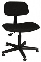 Bevco - Ergonomic Pneumatic Chair - Cloth Seat, Black - All Tool & Supply