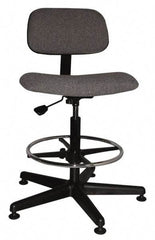 Bevco - Ergonomic Chair with Adjustable Footring - Cloth Seat, Gray - All Tool & Supply