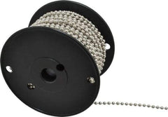 Made in USA - Number 10 Trade Size Brass Ball Chain - 0.178 Inch Ball Diameter, 45 Lbs. Tensile Strength, 100 Ft. Long , 48.5 Balls per Foot - All Tool & Supply