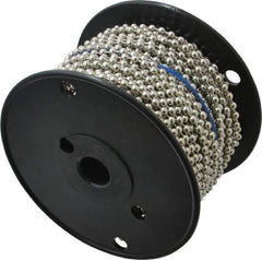 Made in USA - Number 10 Trade Size Steel Ball Chain - 0.178 Inch Ball Diameter, 45 Lbs. Tensile Strength, 100 Ft. Long , 48.5 Balls per Foot - All Tool & Supply