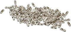 Made in USA - 3/8 Inch Long Nickel Plated Brass Splicing Link - For Trade Sizes Number 1, 2 and 3 Ball Chains - All Tool & Supply