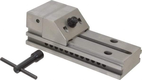 Starrett - 3" Jaw Width, 4" Jaw Opening Capacity, 1-1/4" Jaw Height, Toolmaker's Vise - Flat Jaw, 0.005mm Parallelism, 0.0051mm Squareness, 7-1/2" OAL x 2-1/2" OAH - All Tool & Supply