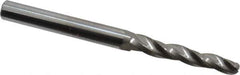 Accupro - 1° Taper Angle per Side, 3/16" Small End Diam, 1-1/4" LOC, Solid Carbide 3 Flute Tapered Ball End Mill - 3" OAL, 1/4" Shank Diam - All Tool & Supply