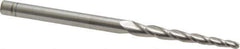 Accupro - 2° Taper Angle per Side, 3/32" Small End Diam, 1-1/4" LOC, Solid Carbide 3 Flute Tapered Ball End Mill - 3" OAL, 3/16" Shank Diam - All Tool & Supply