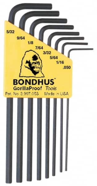 Bondhus - 8 Piece L-Key Hex Key Set - All Tool & Supply