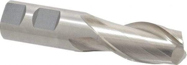 Interstate - 1", 2" LOC, 1" Shank Diam, 4-1/2" OAL, 2 Flute, High Speed Steel Square End Mill - Single End, Uncoated, Spiral Flute, 30° Helix, Centercutting, Right Hand Cut, Right Hand Flute - All Tool & Supply