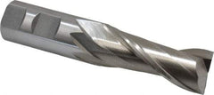 Interstate - 1", 2-1/2" LOC, 1" Shank Diam, 5" OAL, 2 Flute, High Speed Steel Square End Mill - Single End, Uncoated, Spiral Flute, 30° Helix, Centercutting, Right Hand Cut, Right Hand Flute - All Tool & Supply