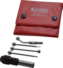 SPI - 0.0002 Inch Accuracy, Single End, Center Finder Set Mechanical - 0.1 Inch Head Diameter, Includes 4 Attachments, Case, Holder, 4 Pieces - All Tool & Supply