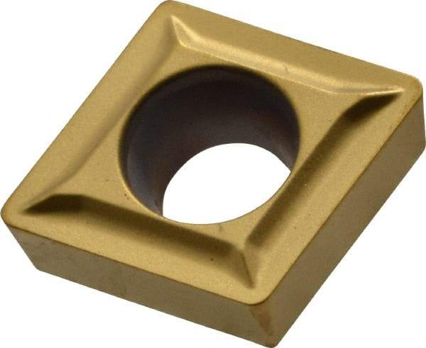 Kennametal - CCMT21.51 LF Grade KT315 Cermet Turning Insert - TiN/TiCN/TiN Finish, 80° Diamond, 1/4" Inscr Circle, 3/32" Thick, 1/64" Corner Radius - All Tool & Supply