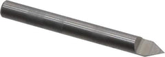 Accupro - 60° Incl Angle, 5/32" Shank Diam, 1-1/2" OAL, 5/32" Cut Diam, Conical Engraving Cutter - 3/16" LOC, 1 Flute, Right Hand Cut, Micrograin Solid Carbide, Uncoated - All Tool & Supply