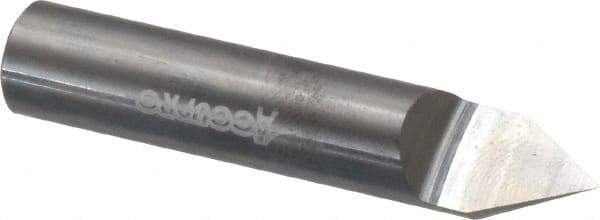 Accupro - 60° Incl Angle, 3/8" Shank Diam, 2" OAL, 3/8" Cut Diam, Conical Engraving Cutter - 1/2" LOC, 1 Flute, Right Hand Cut, Micrograin Solid Carbide, Uncoated - All Tool & Supply