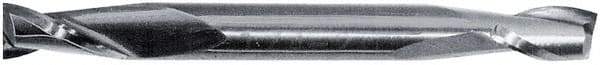 Atrax - 7/16", 7/8" LOC, 1/2" Shank Diam, 4" OAL, 2 Flute, Solid Carbide Square End Mill - Double End, TiN Finish, Spiral Flute, 30° Helix, Centercutting, Right Hand Cut - All Tool & Supply