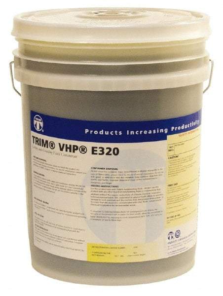 Master Fluid Solutions - Trim VHP E320, 5 Gal Pail Cutting & Grinding Fluid - Water Soluble, For Drilling, Gundrilling, Gunreaming, Slotting - All Tool & Supply